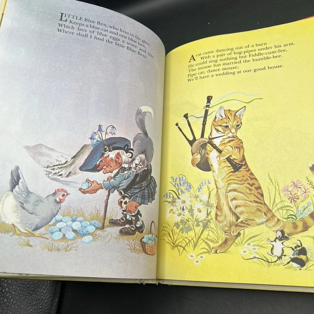 Deans Mother Goose Book Of Rhymes 1977 Edition Vintage Hardcover Children Book